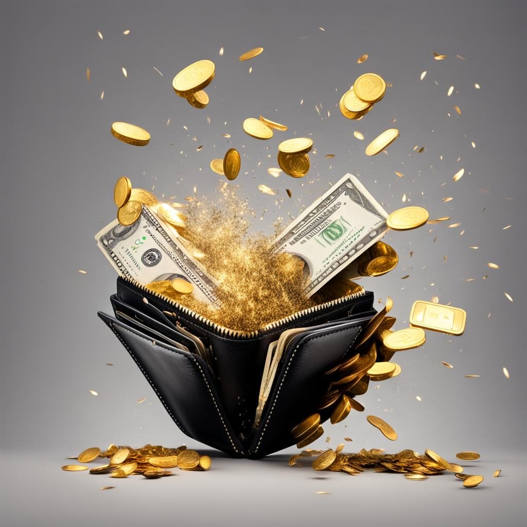 cash gold exploding from wallet2